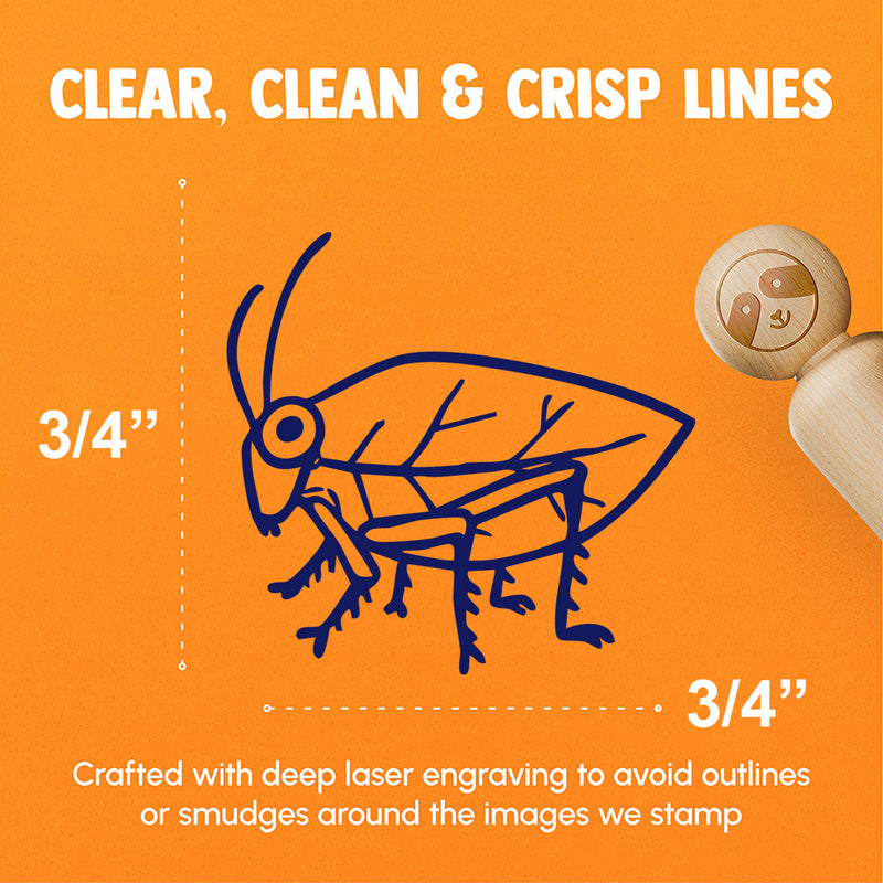 Katydid Insect Bug Grasshopper Rubber Stamp for Stamping Crafting Planners