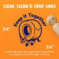 Keep it Together Cartoon Tape Roll Adhesive Cute Rubber Stamp for Stamping Crafting Planners