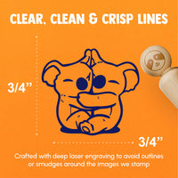 Koalas Hugging Cute Love Rubber Stamp for Stamping Crafting Planners