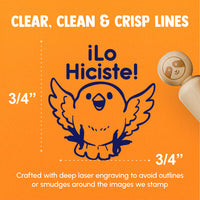 Lo Hiciste Spanish You Did It Excited Bird Teacher Stamp Rubber Stamp for Stamping Crafting Planners