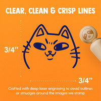 Mischievous Cat Smile Face Trouble Rubber Stamp for Stamping Crafting Planners