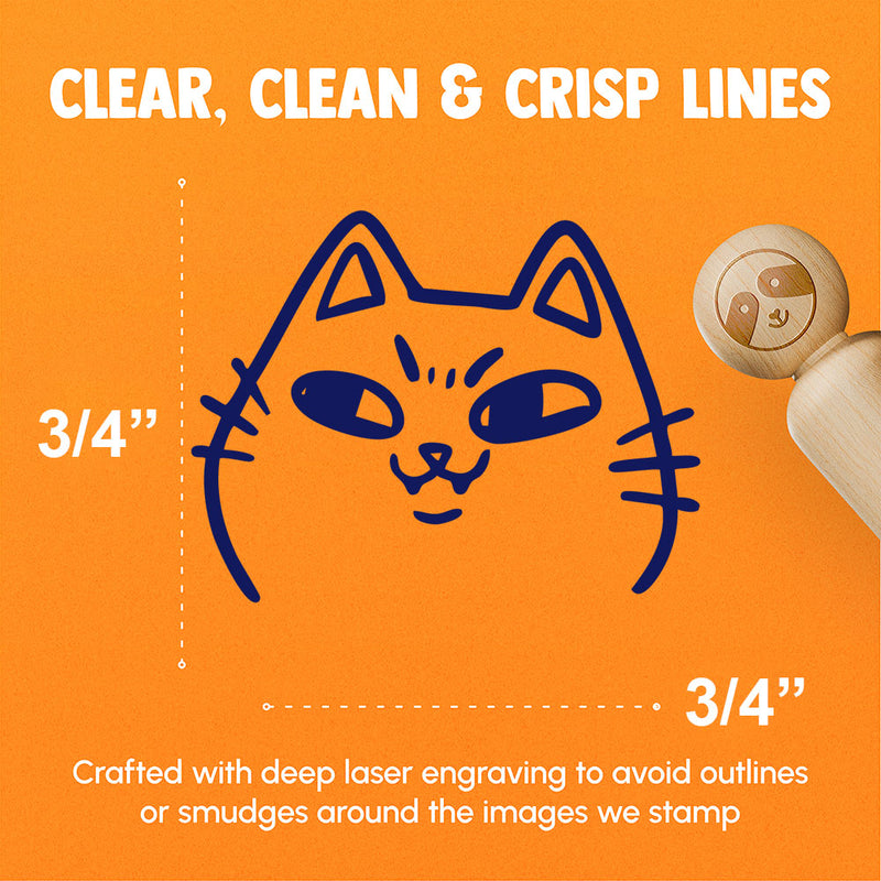 Mischievous Cat Smile Face Trouble Rubber Stamp for Stamping Crafting Planners