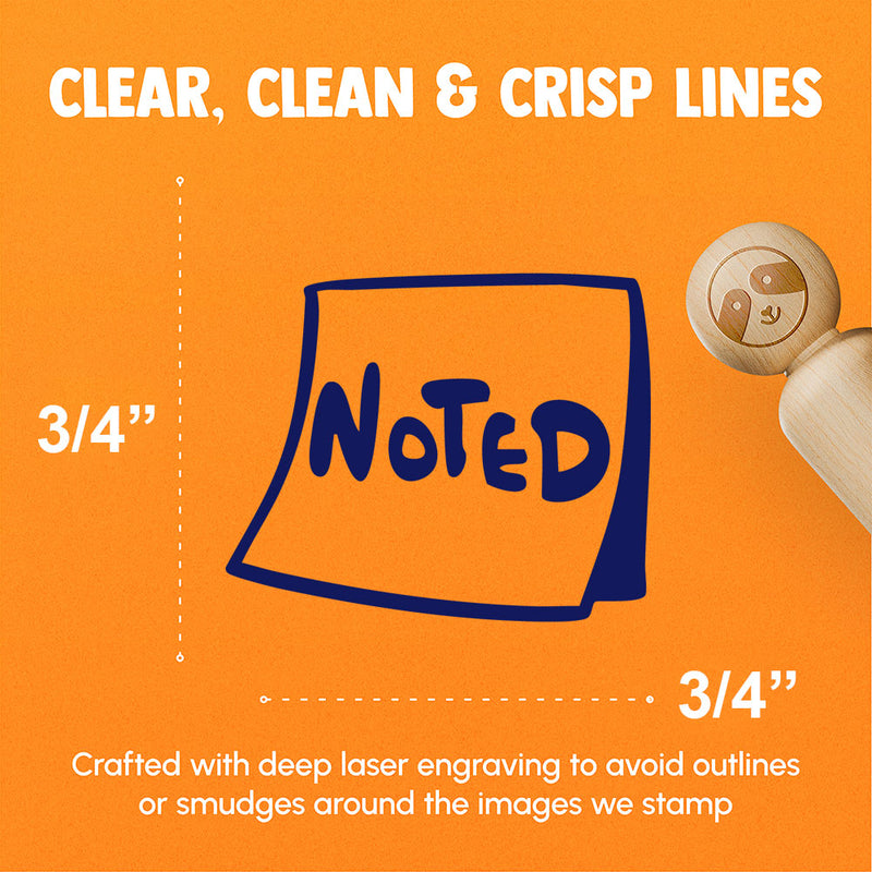 Noted Sticky Note Post Paper Notice Rubber Stamp for Stamping Crafting Planners