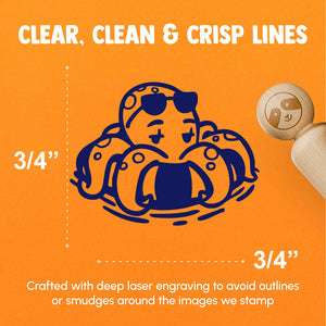 Octopus Inflatable Swim Tube Vacation Relaxing Chilling Rubber Stamp for Stamping Crafting Planners