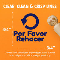 Por Favor Rehacer Please Redo Spanish Teacher Stamp Rubber Stamp for Stamping Crafting Planners