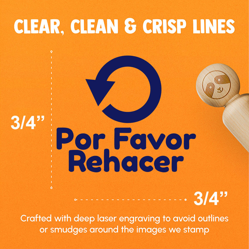 Por Favor Rehacer Please Redo Spanish Teacher Stamp Rubber Stamp for Stamping Crafting Planners