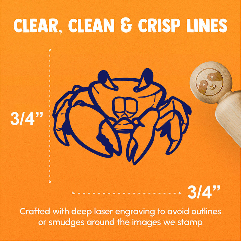 Realistic Crab Beach Seafood Shelfish Rubber Stamp for Stamping Crafting Planners