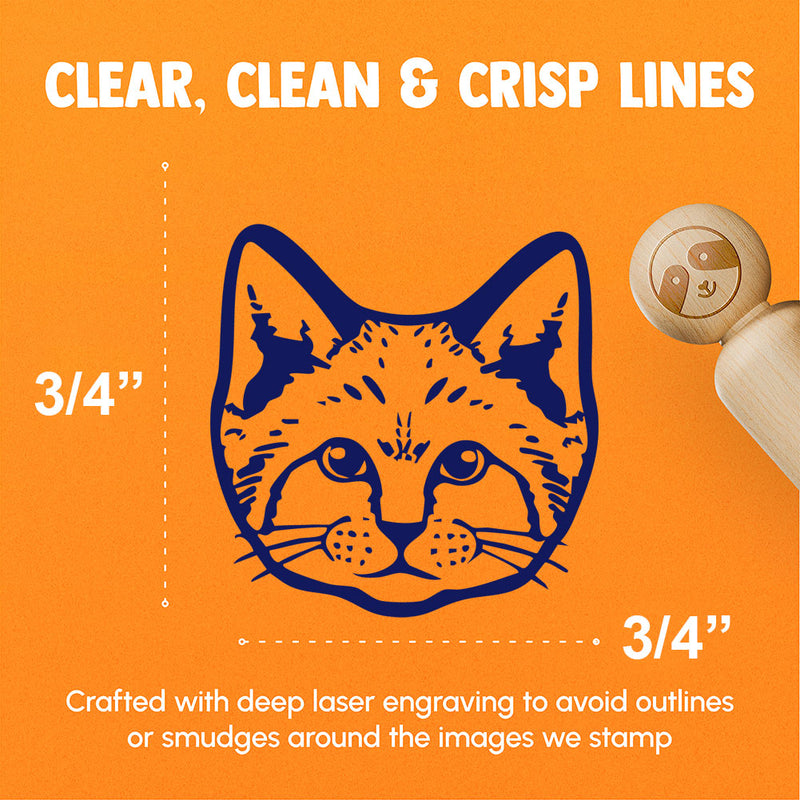 Realistic Sand Cat Feline Rubber Stamp for Stamping Crafting Planners