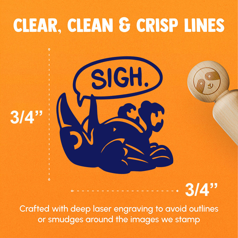 Sigh Depressed Raven Crow Bird Emo Rubber Stamp for Stamping Crafting Planners