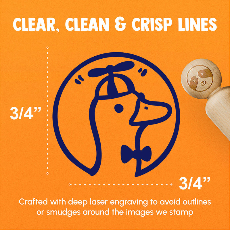 Silly Goose with Fun Propeller Hat Rubber Stamp for Stamping Crafting Planners