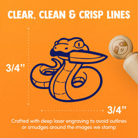 Snake Boa Serpent with Knife Python Rubber Stamp for Stamping Crafting Planners