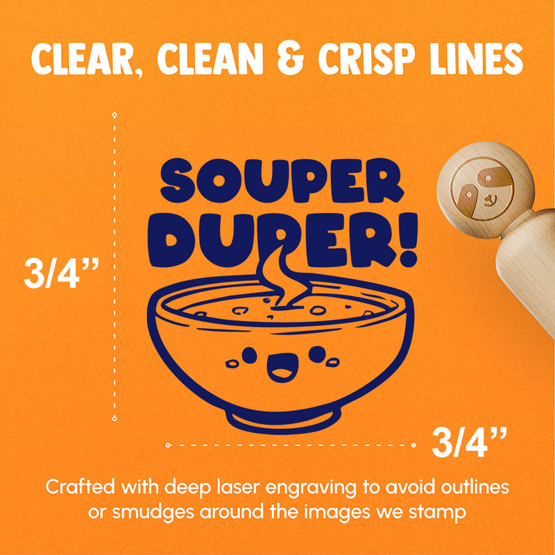 Souper Duper Super Soup Work Compliment Positive Rubber Stamp for Stamping Crafting Planners
