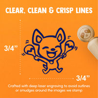 Spanish Chihuahua Dog with Maracas Teacher Stamp Rubber Stamp for Stamping Crafting Planners