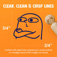 Speechless Emote Reaction Arms Crossed Funny Rubber Stamp for Stamping Crafting Planners