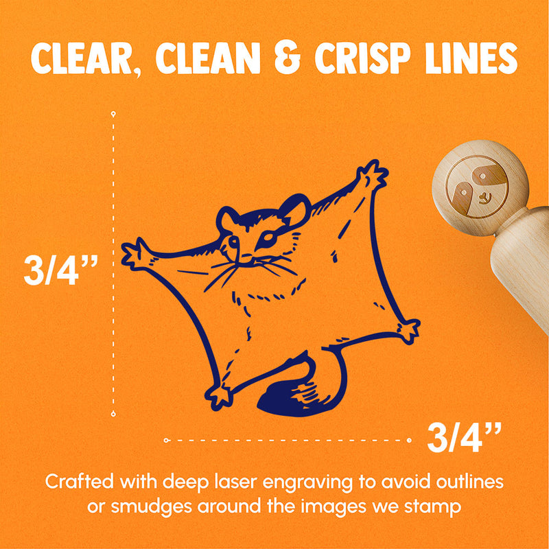 Sugar Glider Cute Flying Possum Rubber Stamp for Stamping Crafting Planners