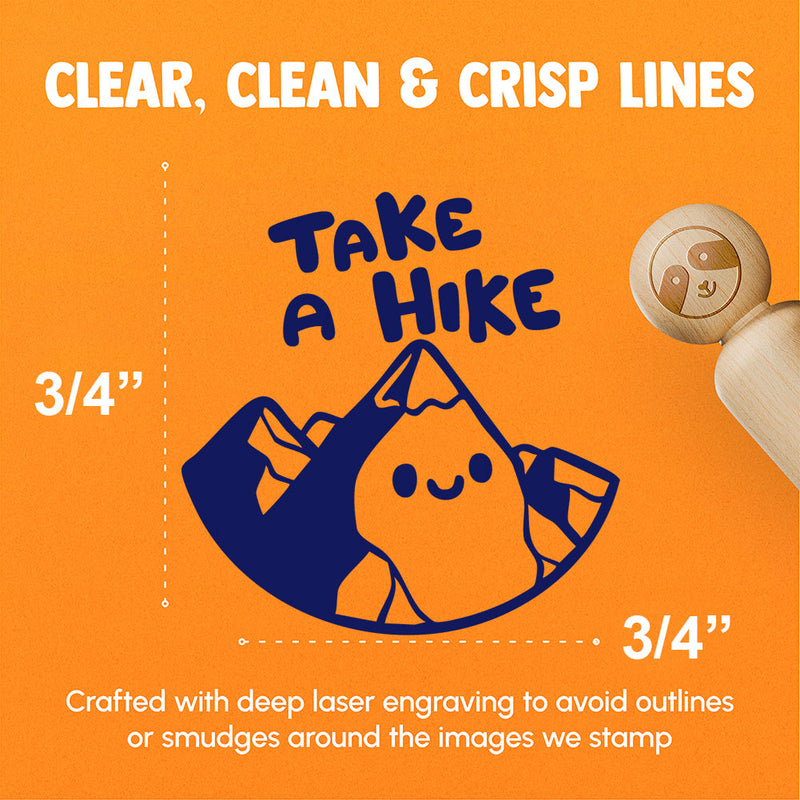 Take A Hike Cartoon Mountain Motivational Hiking Rubber Stamp for Stamping Crafting Planners