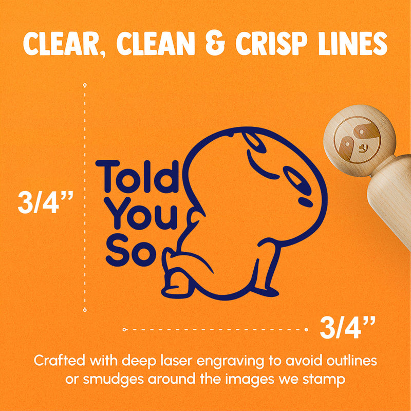 Told You So Funny Smug Smile Rubber Stamp for Stamping Crafting Planners