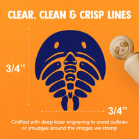 Trilobite Fossil Bones Dinosaur Rubber Stamp for Stamping Crafting Planners