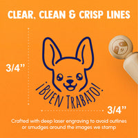 Buen Trabajo Good Work Chihuahua Dog Spanish Compliment Rubber Stamp for Stamping Crafting Planners