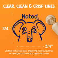 Noted Weird Elephant Funny Rubber Stamp for Stamping Crafting Planners