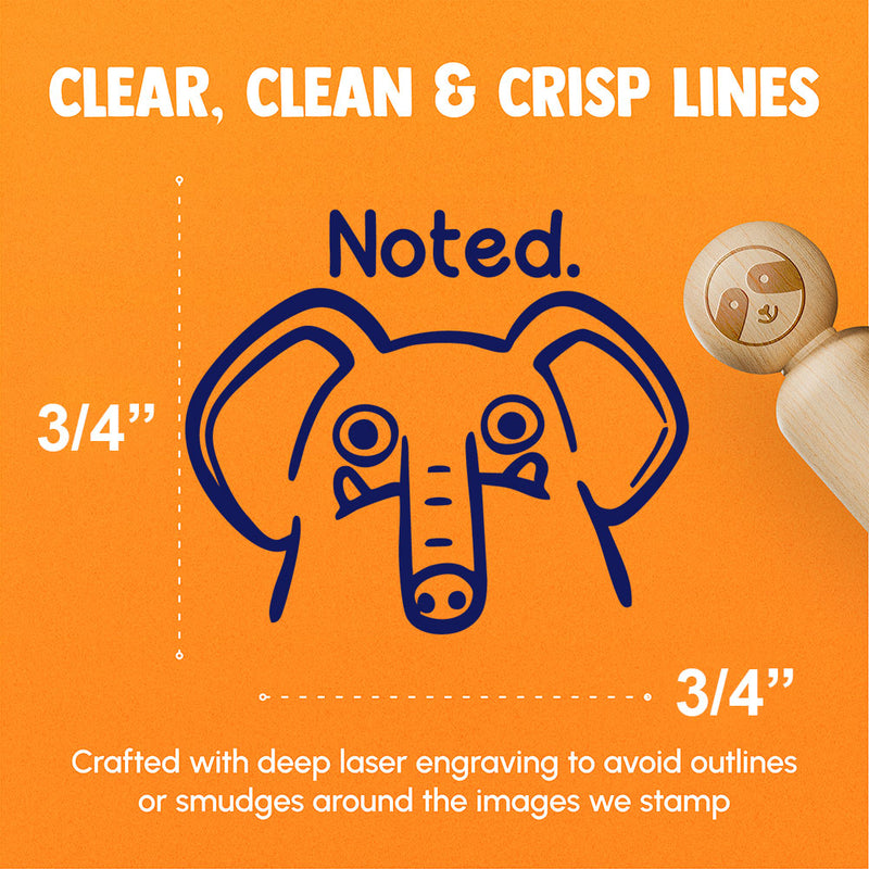 Noted Weird Elephant Funny Rubber Stamp for Stamping Crafting Planners