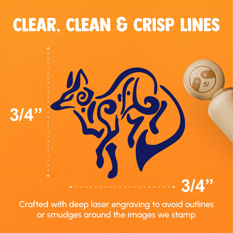 Tribal Fox Southwest Native American Wise Trickster Rubber Stamp for Stamping Crafting Planners
