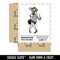 Water Bottle Sticker Set 1920's Vintage Flapper Dancing Woman Dress Cute Waterproof Vinyl Stickers Pack Decal, Skateboard, Laptop, Car, Window, Bumper - 5 Pack