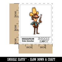 Water Bottle Sticker Set Cartoon Cowboy Western Sheriff Wild Western Cute Waterproof Vinyl Stickers Pack Decal, Skateboard, Laptop, Car, Window, Bumper - 5 Pack