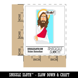 Water Bottle Sticker Set Disappointed Jesus Really Questioning Funny Cute Waterproof Vinyl Stickers Pack Decal, Skateboard, Laptop, Car, Window, Bumper - 5 Pack