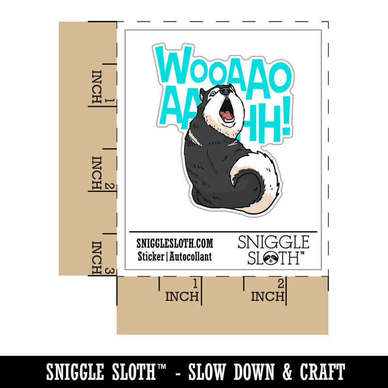Water Bottle Sticker Set Dramatic Siberian Husky Dog Screaming Howling Cute Waterproof Vinyl Stickers Pack Decal, Skateboard, Laptop, Car, Window, Bumper - 5 Pack