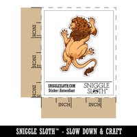 Water Bottle Sticker Set Ferocious Crawling Lion Regal Cat Fierce Cute Waterproof Vinyl Stickers Pack Decal, Skateboard, Laptop, Car, Window, Bumper - 5 Pack