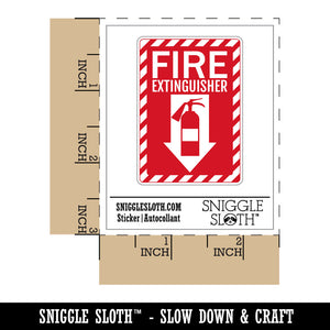 Water Bottle Sticker Set Fire Extinguisher Location Emergency Sign Cute Waterproof Vinyl Stickers Pack Decal, Skateboard, Laptop, Car, Window, Bumper - 5 Pack