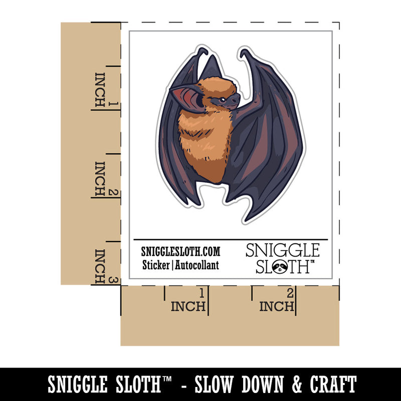 Water Bottle Sticker Set Fuzzy Little Bat Clinging Resting Cute Waterproof Vinyl Stickers Pack Decal, Skateboard, Laptop, Car, Window, Bumper - 5 Pack