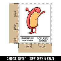 Water Bottle Sticker Set Hot Dog Buns Butt Food Funny Cute Waterproof Vinyl Stickers Pack Decal, Skateboard, Laptop, Car, Window, Bumper - 5 Pack