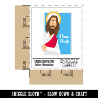 Water Bottle Sticker Set I Saw That Disappointed Jesus Funny Cute Waterproof Vinyl Stickers Pack Decal, Skateboard, Laptop, Car, Window, Bumper - 5 Pack