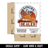 Water Bottle Sticker Set Local Egg Dealer Chicken Hen Nest Cute Waterproof Vinyl Stickers Pack Decal, Skateboard, Laptop, Car, Window, Bumper - 5 Pack