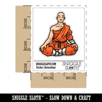 Water Bottle Sticker Set Meditating Shao Lin Monk Robes Man Cute Waterproof Vinyl Stickers Pack Decal, Skateboard, Laptop, Car, Window, Bumper - 5 Pack