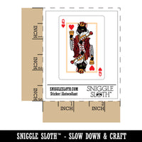 Water Bottle Sticker Set Queen of Hearts Cat Cute Playing Card Poker Cute Waterproof Vinyl Stickers Pack Decal, Skateboard, Laptop, Car, Window, Bumper - 5 Pack