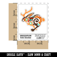 Water Bottle Sticker Set Southwestern Jackalope Tribal Native American Cute Waterproof Vinyl Stickers Pack Decal, Skateboard, Laptop, Car, Window, Bumper - 5 Pack