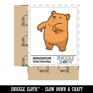 Water Bottle Sticker Set Thumbs Down Bear Cute Disagree Cute Waterproof Vinyl Stickers Pack Decal, Skateboard, Laptop, Car, Window, Bumper - 5 Pack