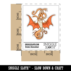 Water Bottle Sticker Set Winged Hydra Three Headed Snake Serpent Cute Waterproof Vinyl Stickers Pack Decal, Skateboard, Laptop, Car, Window, Bumper - 5 Pack