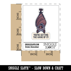 Water Bottle Sticker Set You're Getting The Hang Of It Bat Cute Waterproof Vinyl Stickers Pack Decal, Skateboard, Laptop, Car, Window, Bumper - 5 Pack