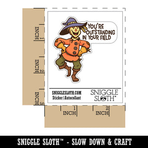 Water Bottle Sticker Set You're Outstanding In Your Field Scarecrow Cute Waterproof Vinyl Stickers Pack Decal, Skateboard, Laptop, Car, Window, Bumper - 5 Pack