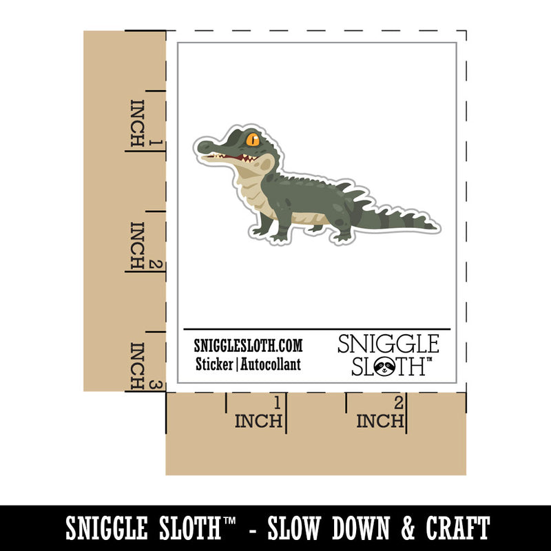 Baby Alligator Crocodile Caiman Reptile Waterproof Vinyl Phone Tablet Laptop Water Bottle Car Window Bumper Decal Sticker Set - 5 Pack