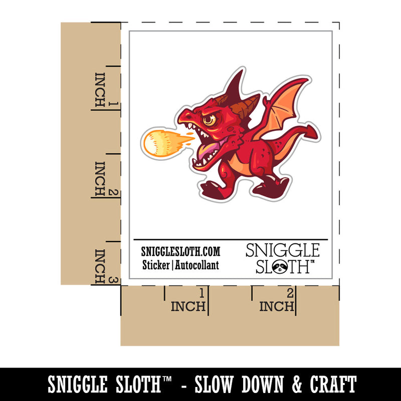 Baby Dragon Fireball Drake Whelp Fantasy Waterproof Vinyl Phone Tablet Laptop Water Bottle Car Window Bumper Decal Sticker Set - 5 Pack