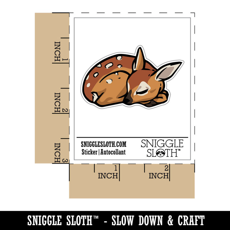 Baby Sleeping Deer Fawn Waterproof Vinyl Phone Tablet Laptop Water Bottle Car Window Bumper Decal Sticker Set - 5 Pack