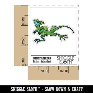 Basilisk Running Lizard with Fins Waterproof Vinyl Phone Tablet Laptop Water Bottle Car Window Bumper Decal Sticker Set - 5 Pack