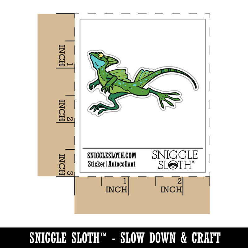 Basilisk Running Lizard with Fins Waterproof Vinyl Phone Tablet Laptop Water Bottle Car Window Bumper Decal Sticker Set - 5 Pack