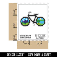 Bike Mountains Hills River Biking Cycle Waterproof Vinyl Phone Tablet Laptop Water Bottle Car Window Bumper Decal Sticker Set - 5 Pack