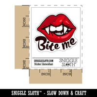 Bite Me Vampire Teeth Lips Fangs Waterproof Vinyl Phone Tablet Laptop Water Bottle Car Window Bumper Decal Sticker Set - 5 Pack